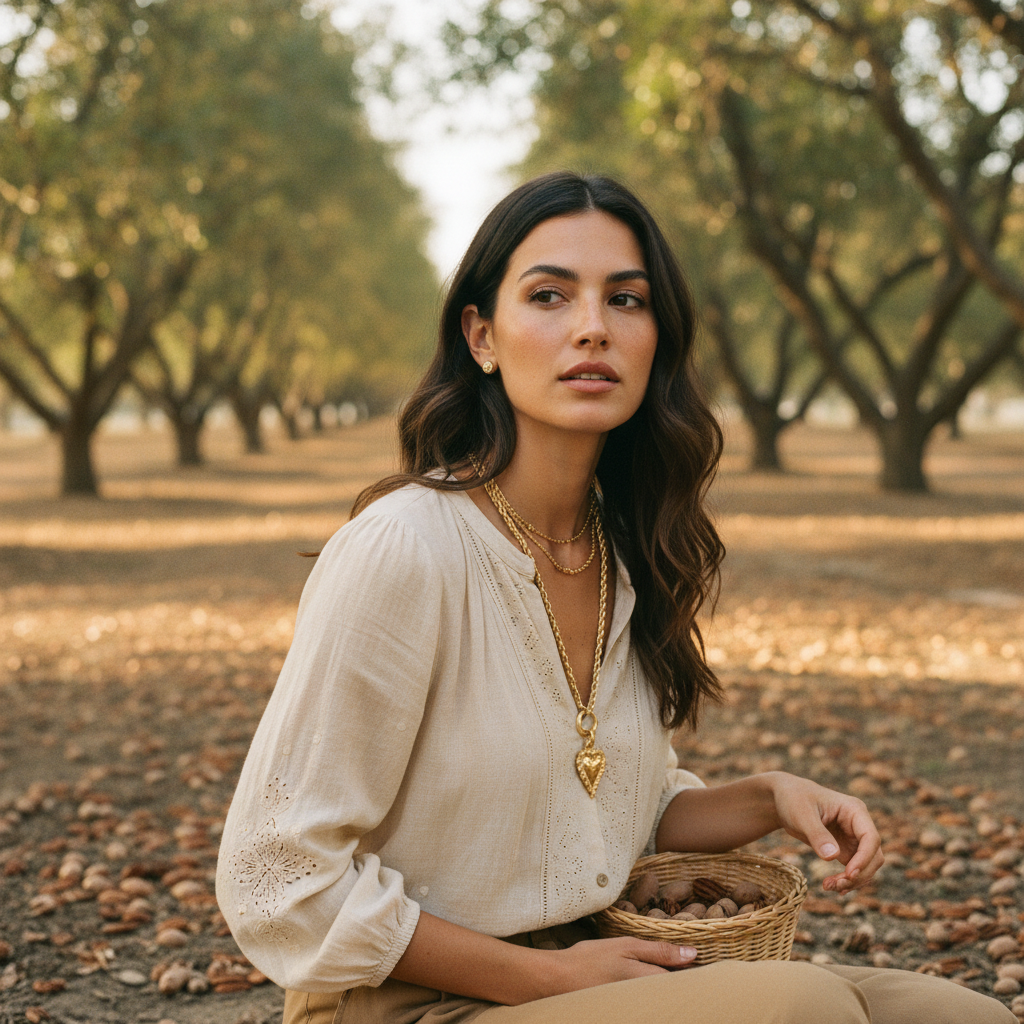 AI Editorial - Heart Pendant Rope Chain Necklace Set