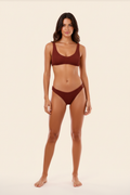 AI Editorial - Malai Textured Wave Barn Red Jazz Hop Top