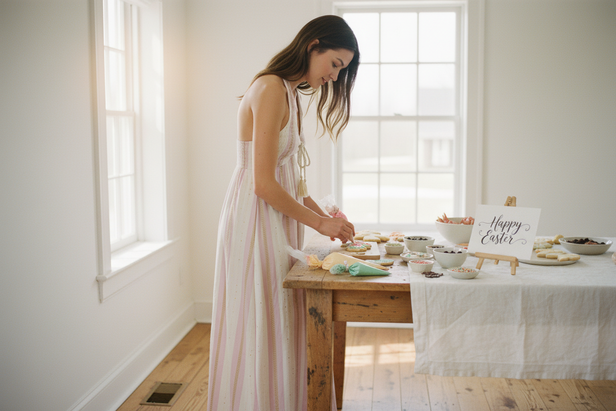 AI Editorial - Surf Gypsy Halter Maxi Dress