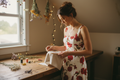 AI Editorial - Rose Print Maxi Dress