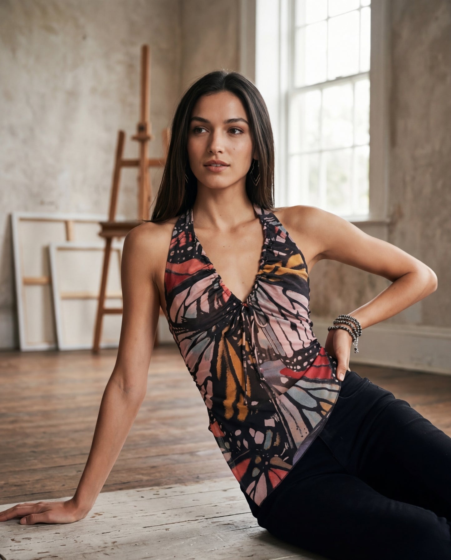 AI Editorial - Free People Butterfly Effect Halter Top