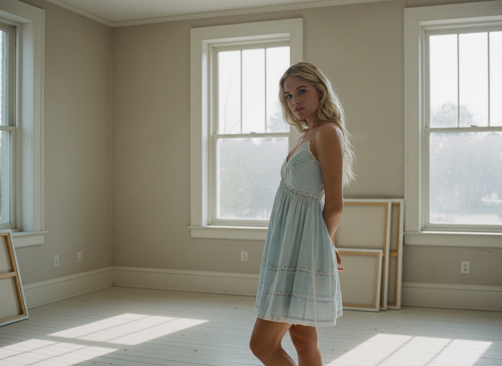 AI Editorial - Mini Dress with Trim Detail