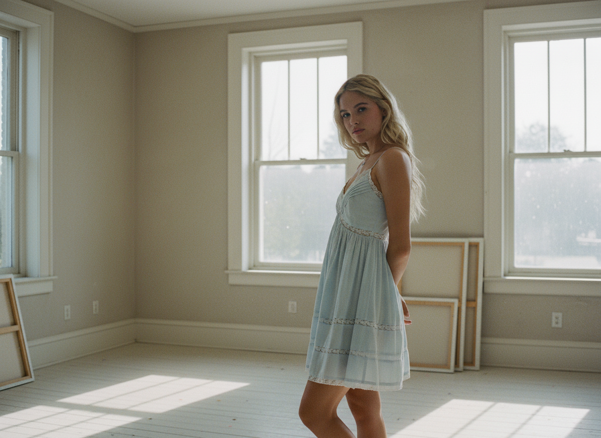 AI Editorial - Mini Dress with Trim Detail
