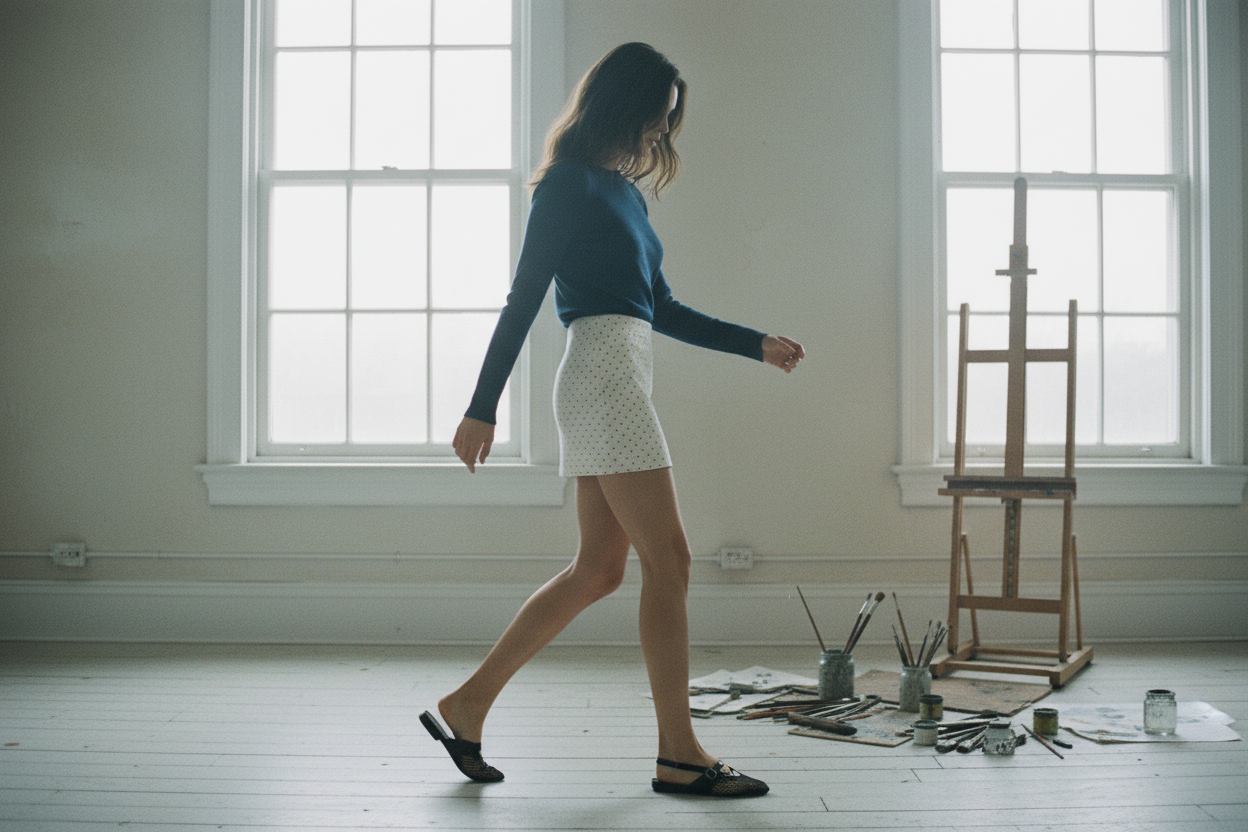 AI Editorial - Harper Dot Skirt