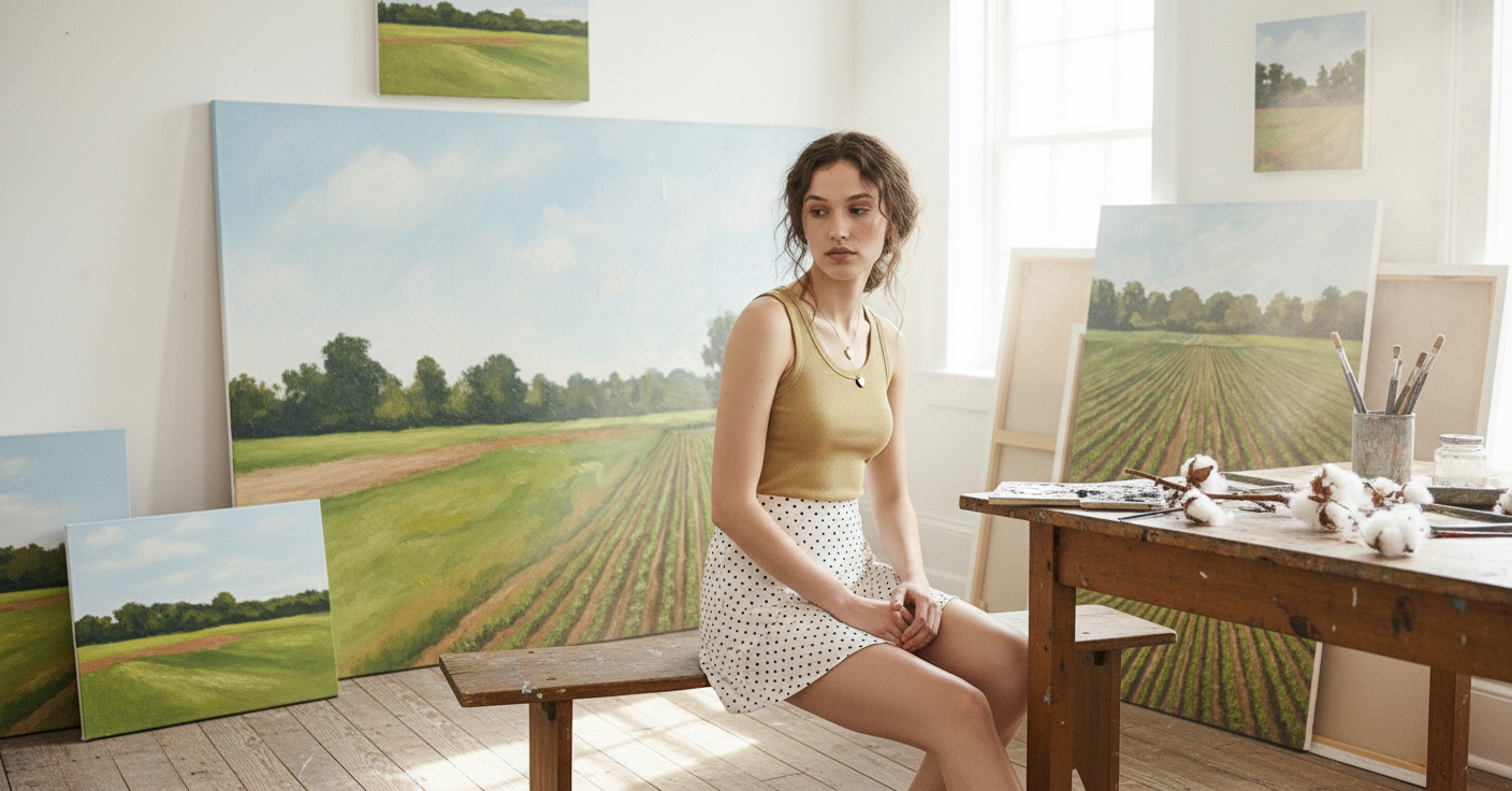 AI Editorial - Harper Dot Skirt