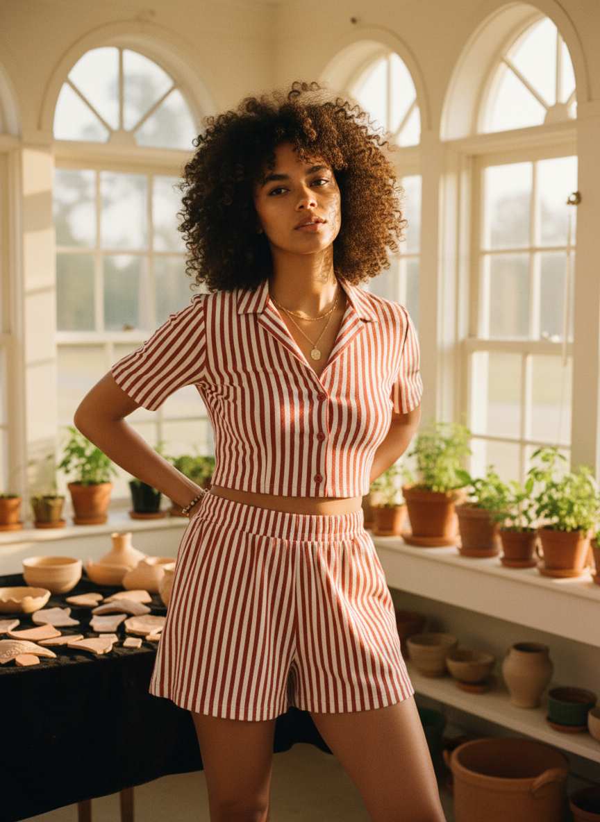 AI Editorial - Elan Smocked Shorts