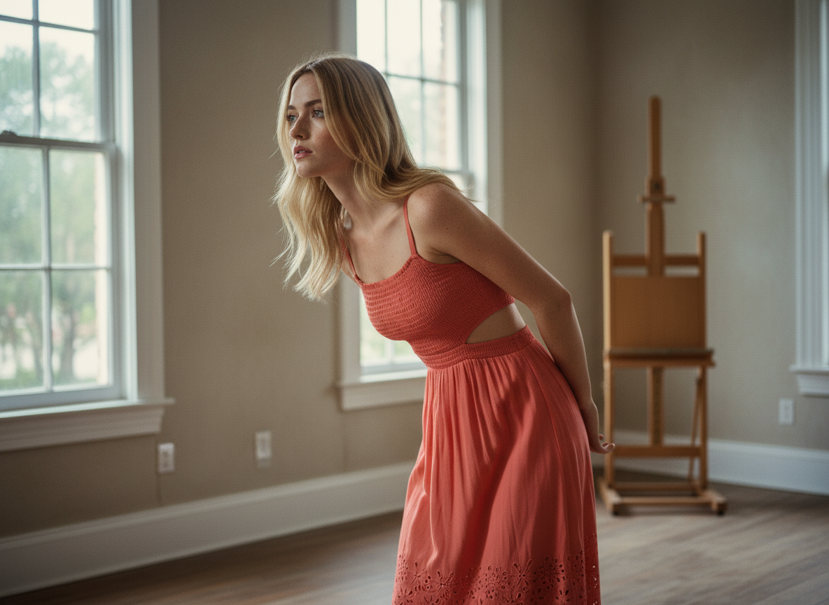 AI Editorial - Elan Strapless Tiered Dress