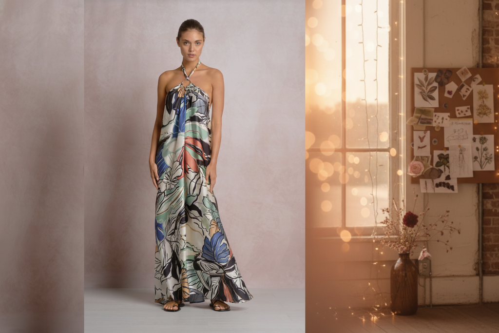 AI Editorial - Elan Halter Maxi Dress