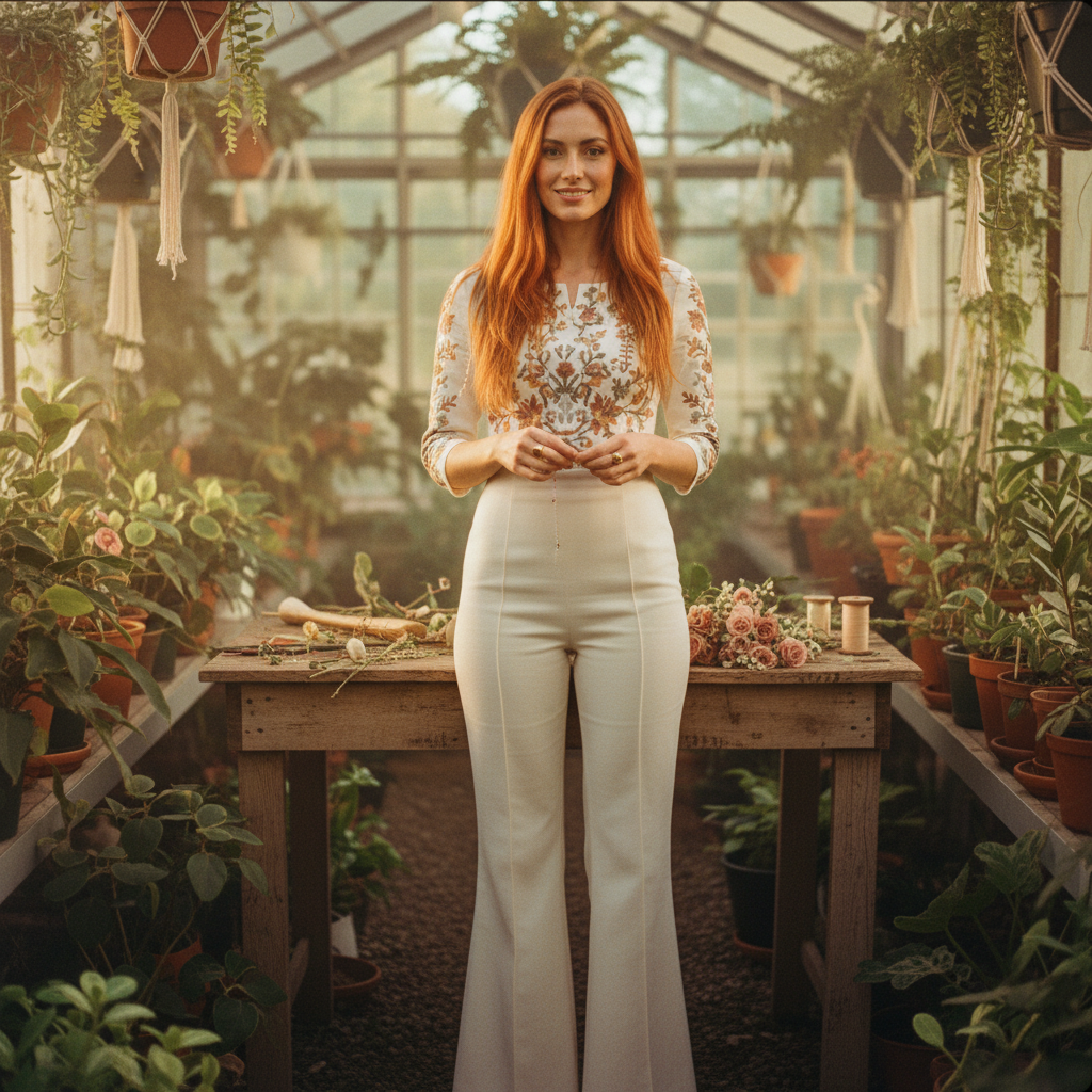 AI Editorial - Elan Flair Pants