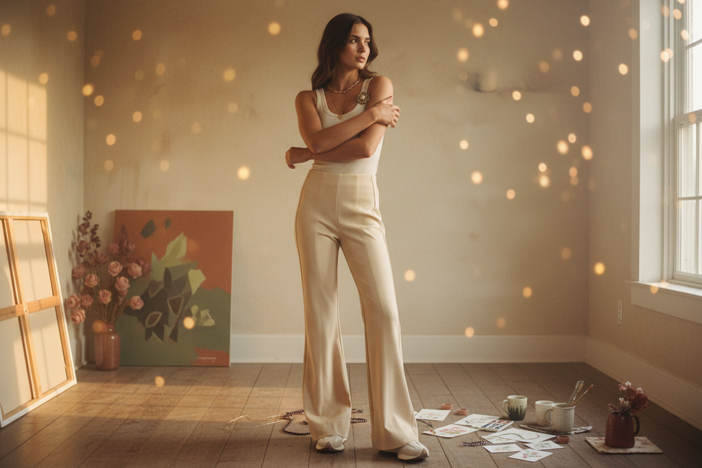 AI Editorial - Elan Flair Pants