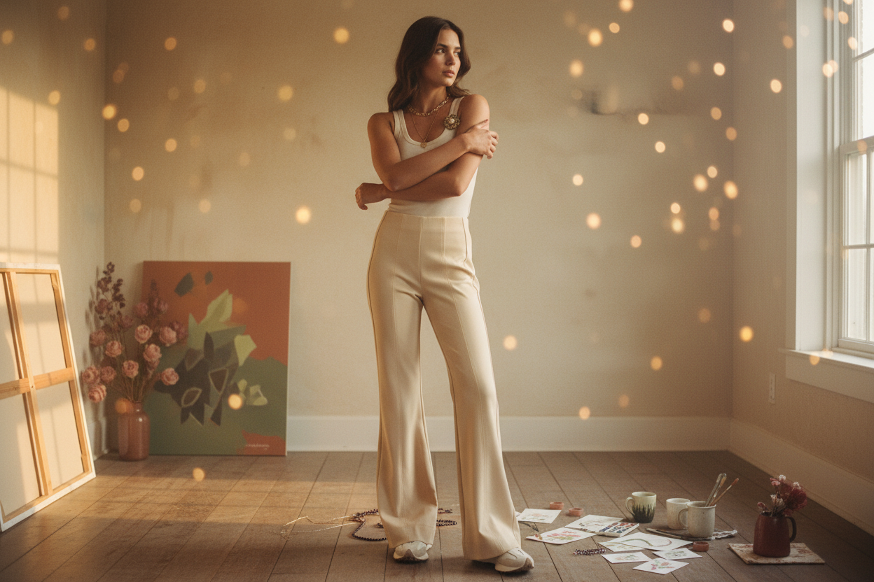 AI Editorial - Elan Flair Pants