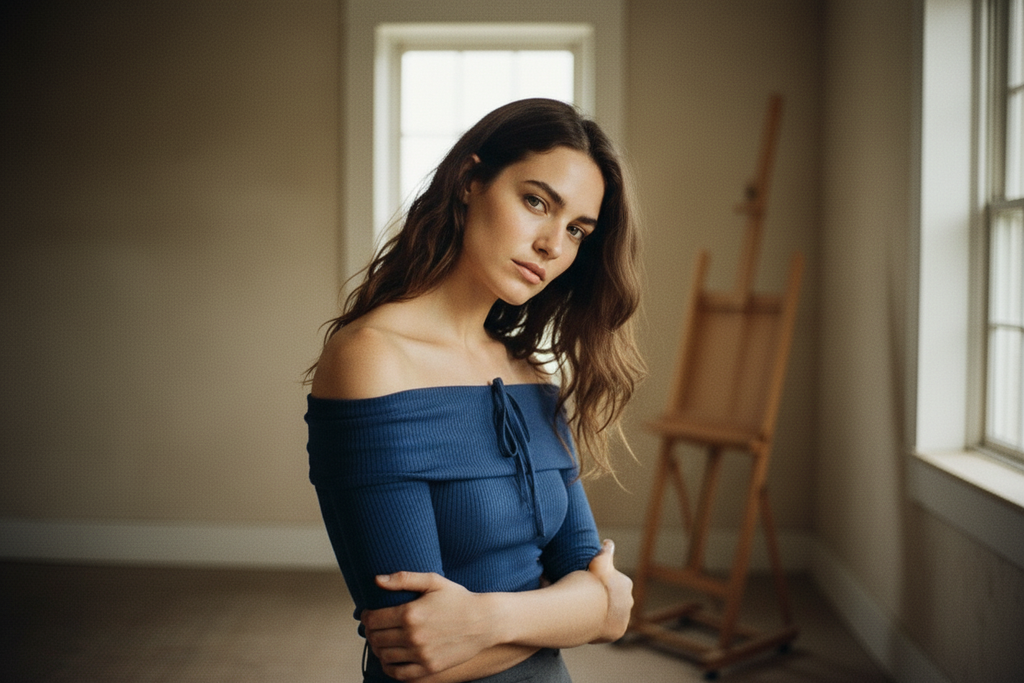 AI Editorial - Elan Off The Shoulder Top