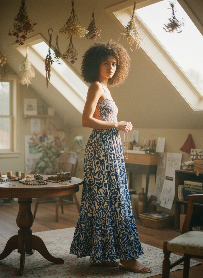 AI Editorial - Elan Maxi Dress