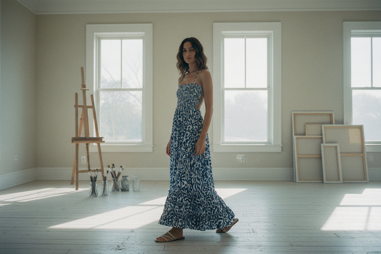AI Editorial - Elan Maxi Dress