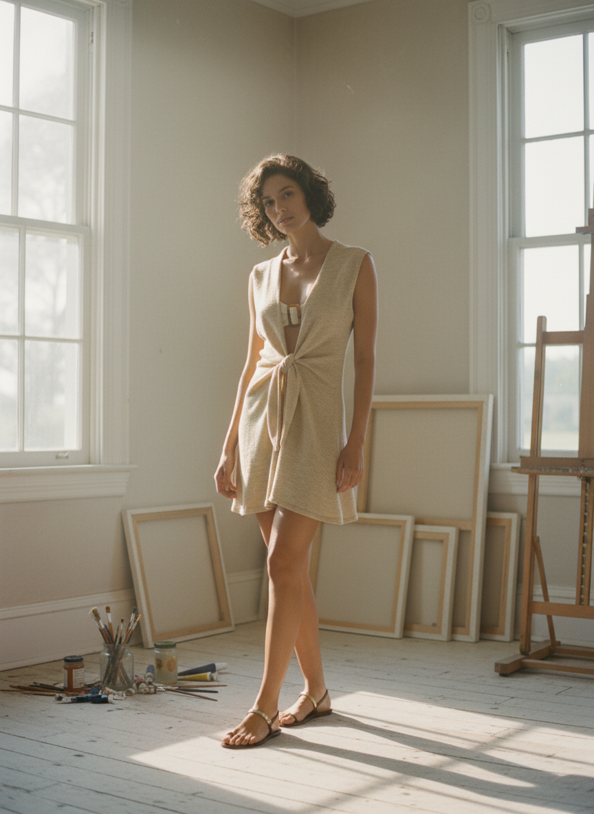 AI Editorial - Elan Coverup Front Tie Dress