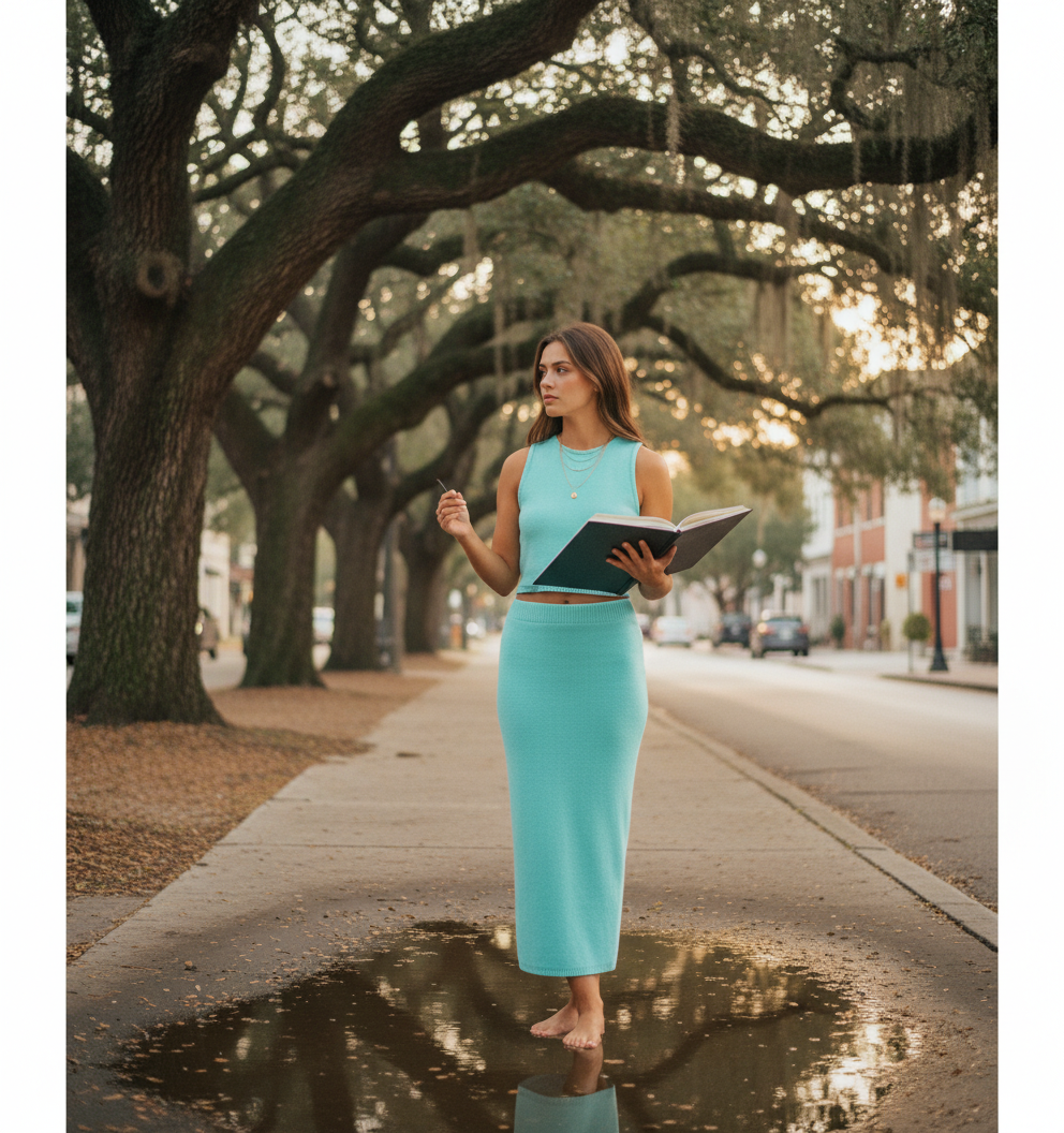 AI Editorial - Lara Ribbed Knit Two Piece Set