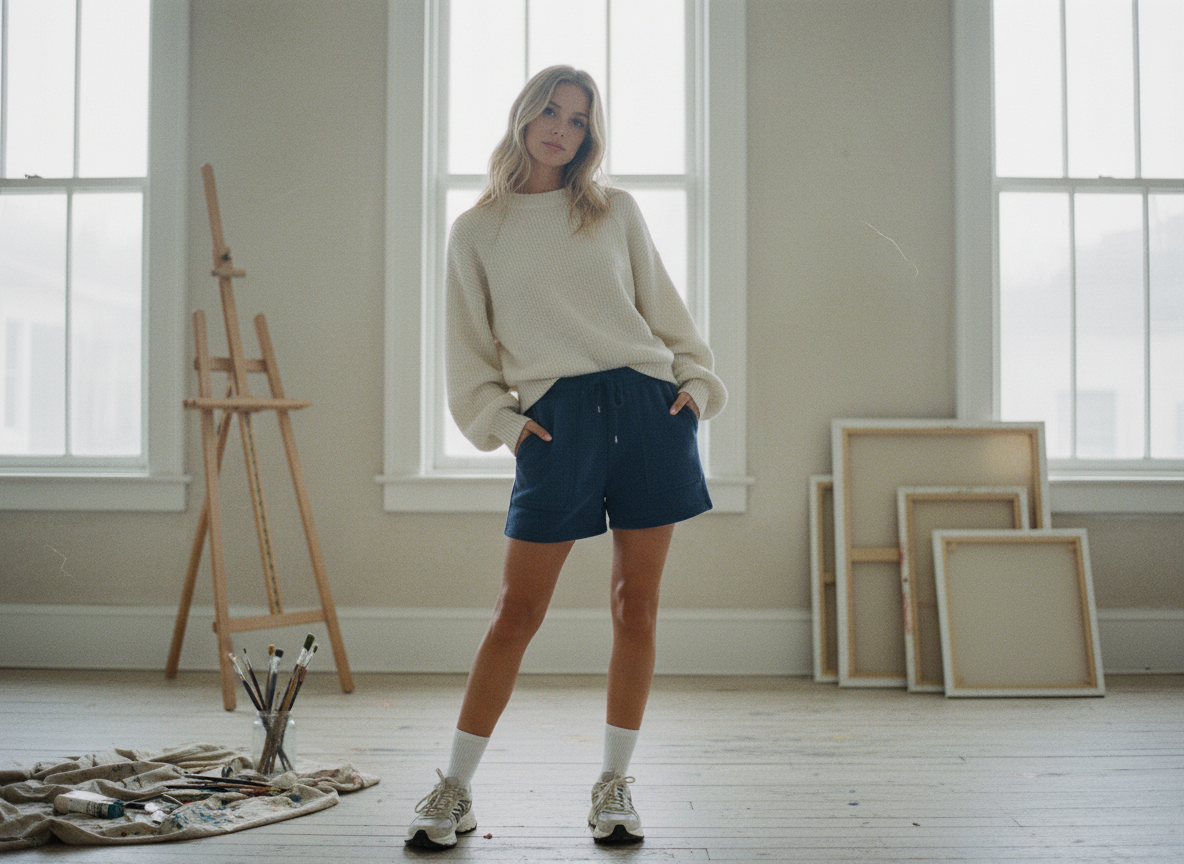 AI Editorial - Mock Neck Sweater