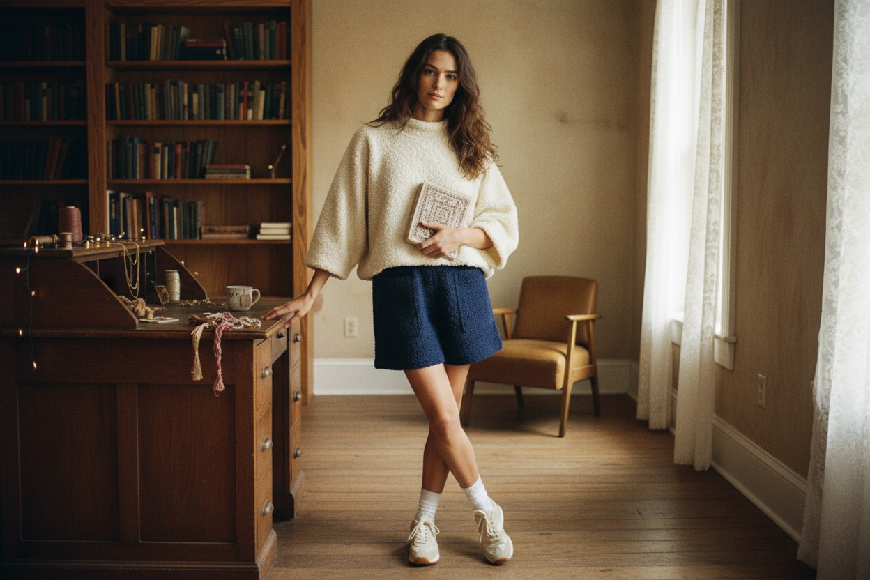 AI Editorial - Mock Neck Sweater