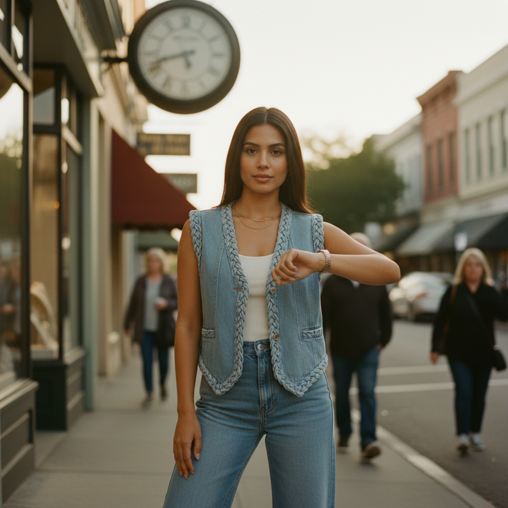 AI Editorial - Dear John Abby Denim Vest