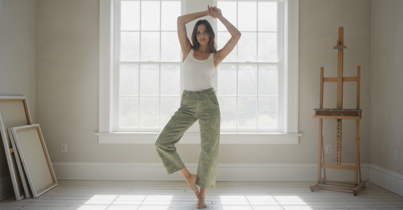 AI Editorial - Dear John Camo Lasso Jeans