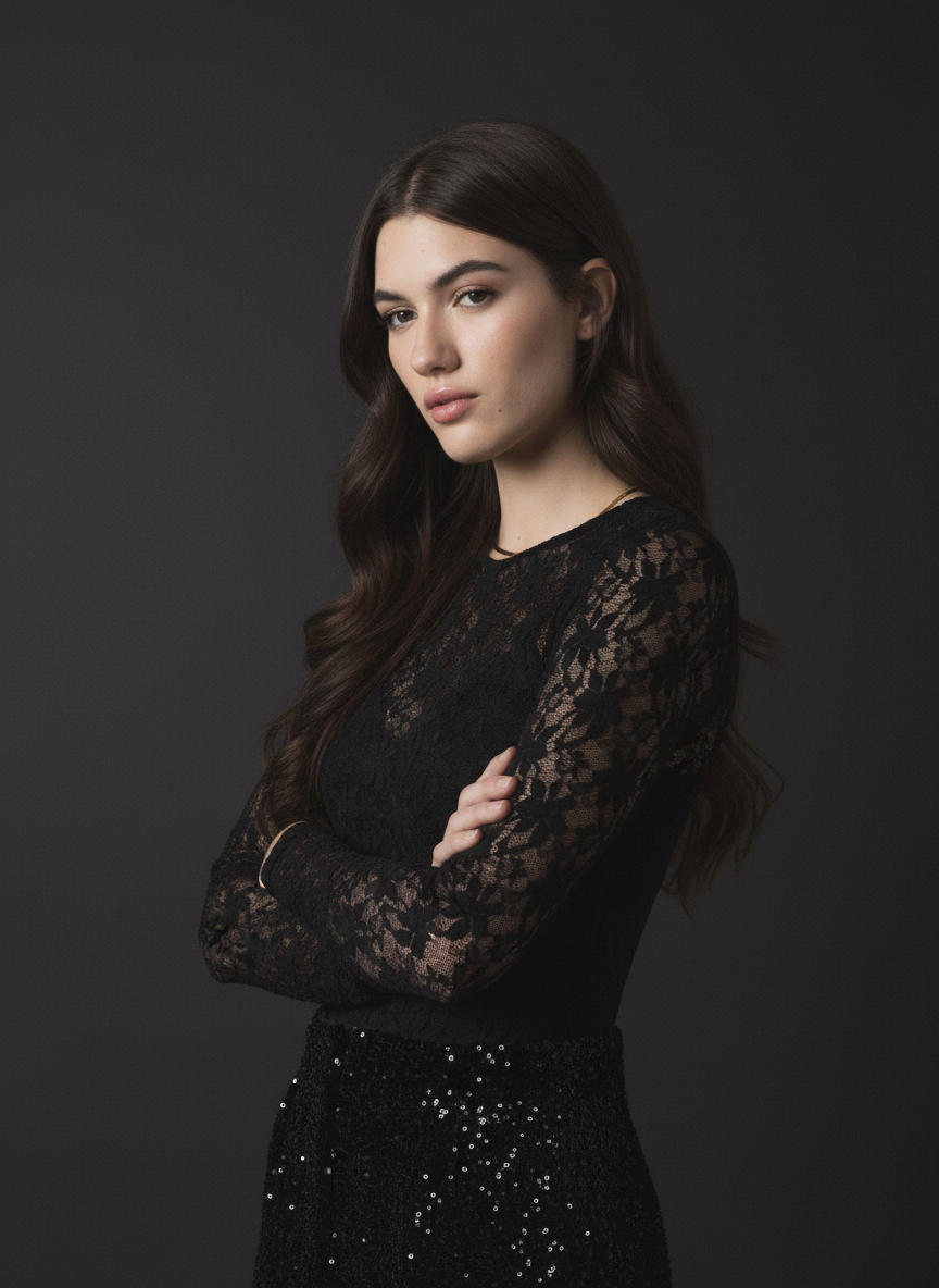 [AI-GEN] Dex Stretch Lace Top