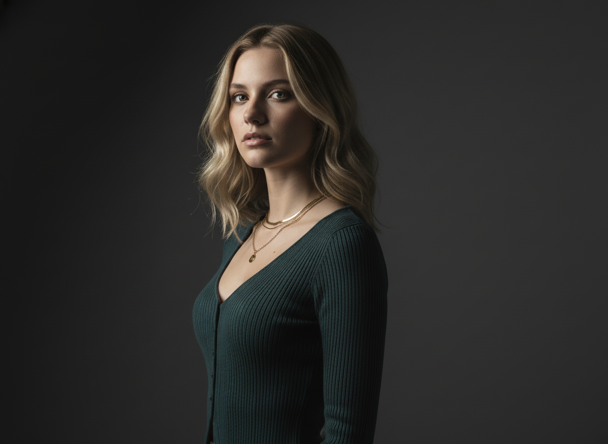 [AI-GEN] Dex Flyaway Ribbed Sweater