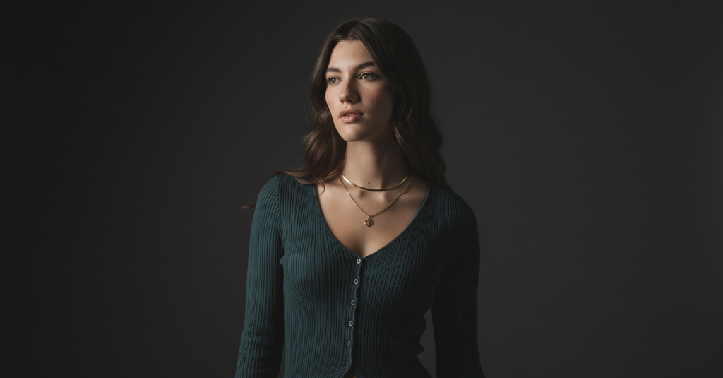 [AI-GEN] Dex Flyaway Ribbed Sweater