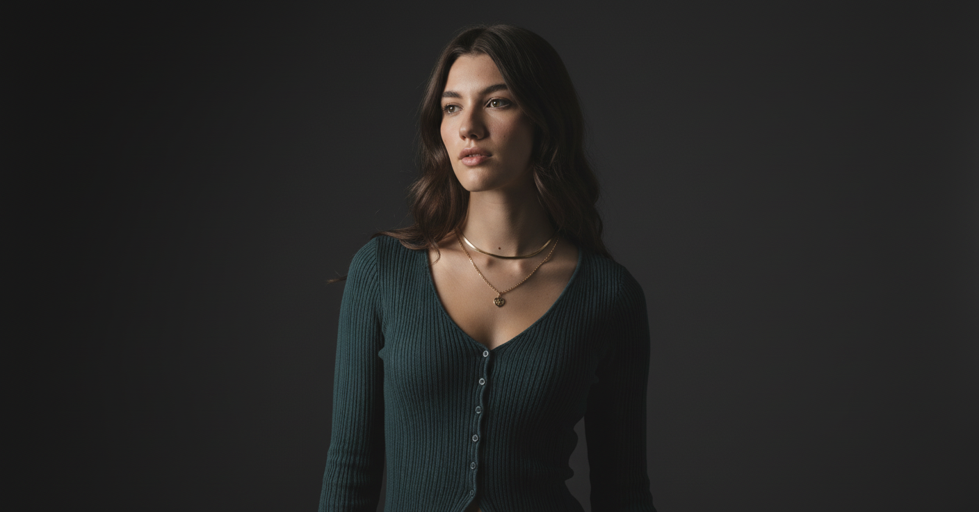 [AI-GEN] Dex Flyaway Ribbed Sweater