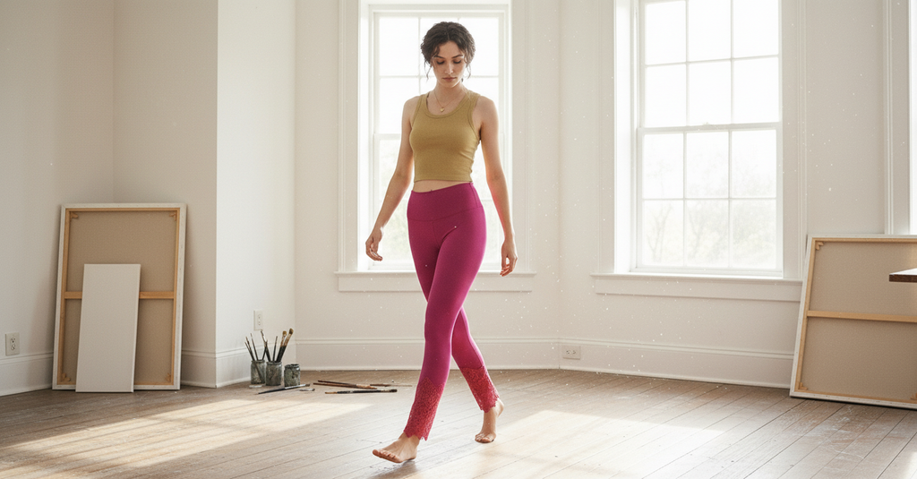 [AI-GEN] Spiritual Gangster Lotus Lace Leggings