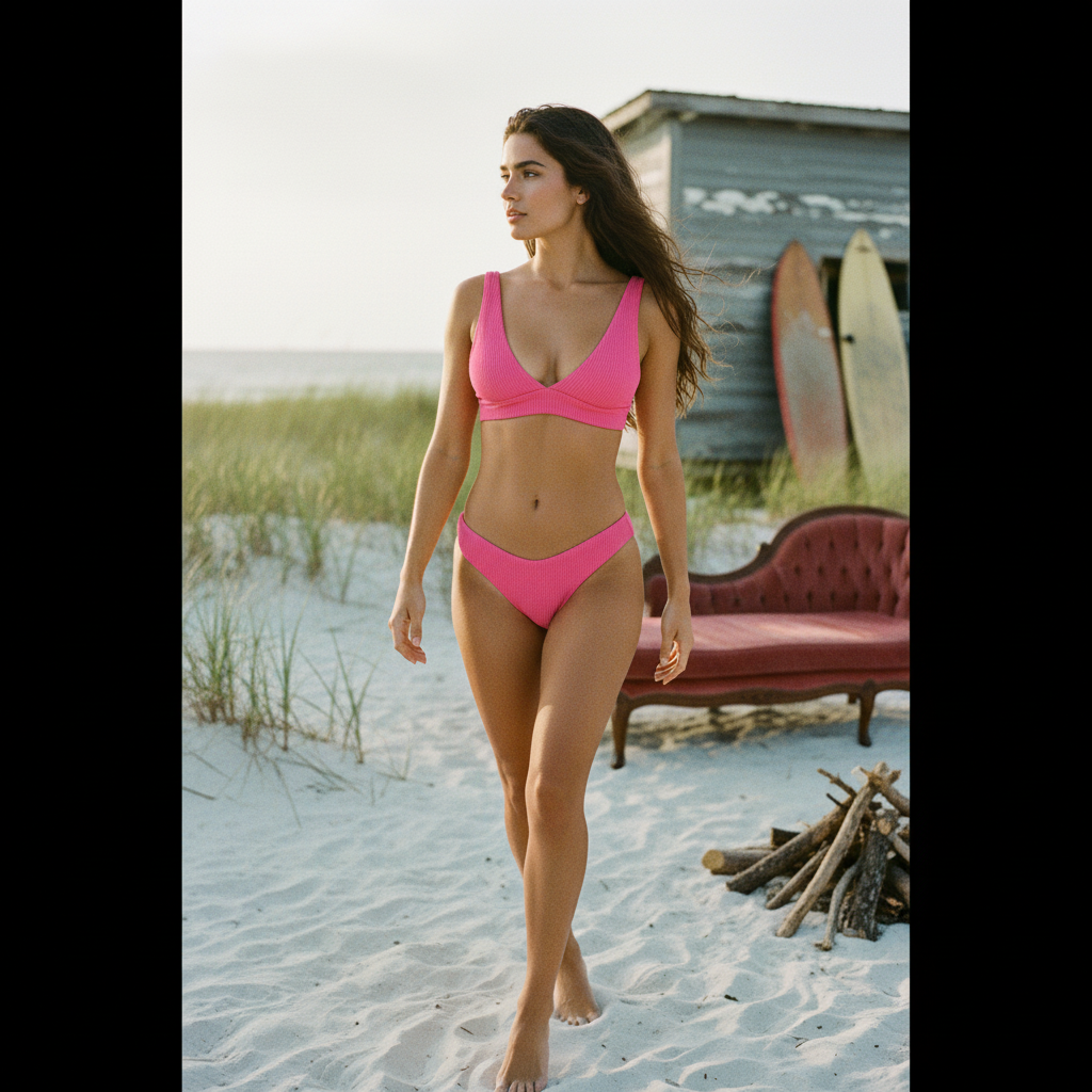 [AI-GEN] Maaji Hot Fuchsia Victoria Top