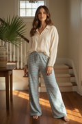 [AI-GEN] Mary Striped Drawstring Pant