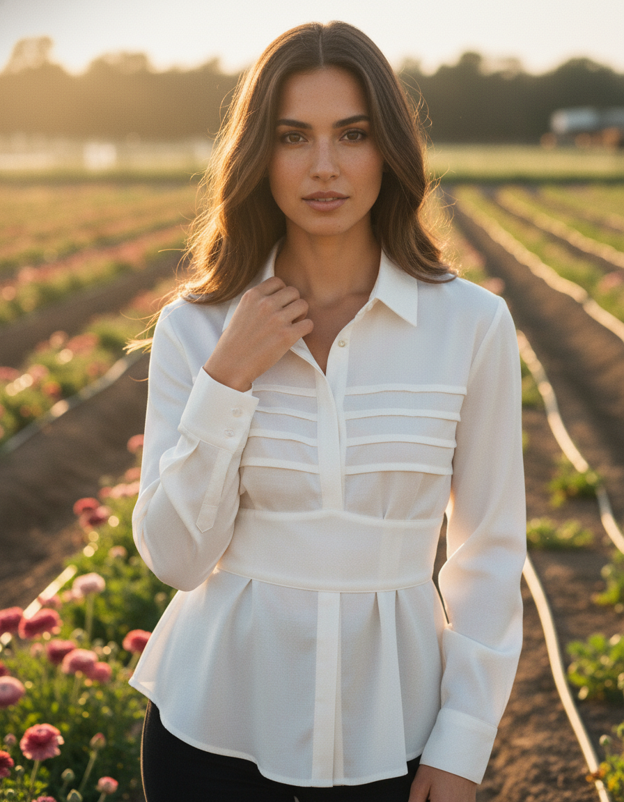 [AI-GEN] BUST COVERED COLLAR SHIRT