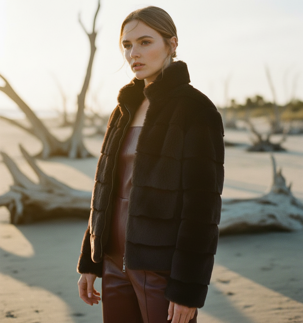 [AI-GEN] SOFT STATEMENT FAUX FUR JACKET