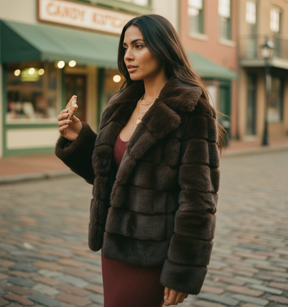 [AI-GEN] SOFT STATEMENT FAUX FUR JACKET