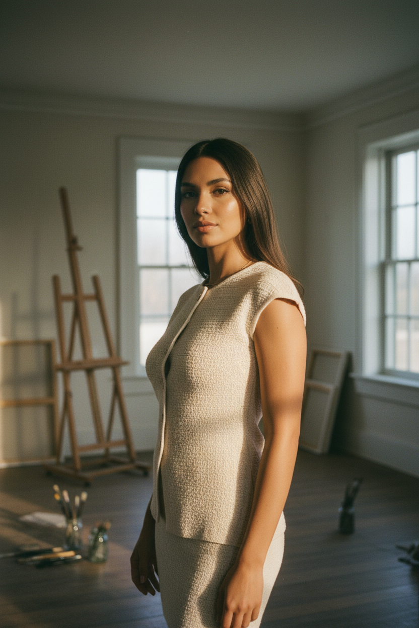 [AI-GEN] ROUND NECK EXTENDED SHOULDER BUTTON SWEATER TOP