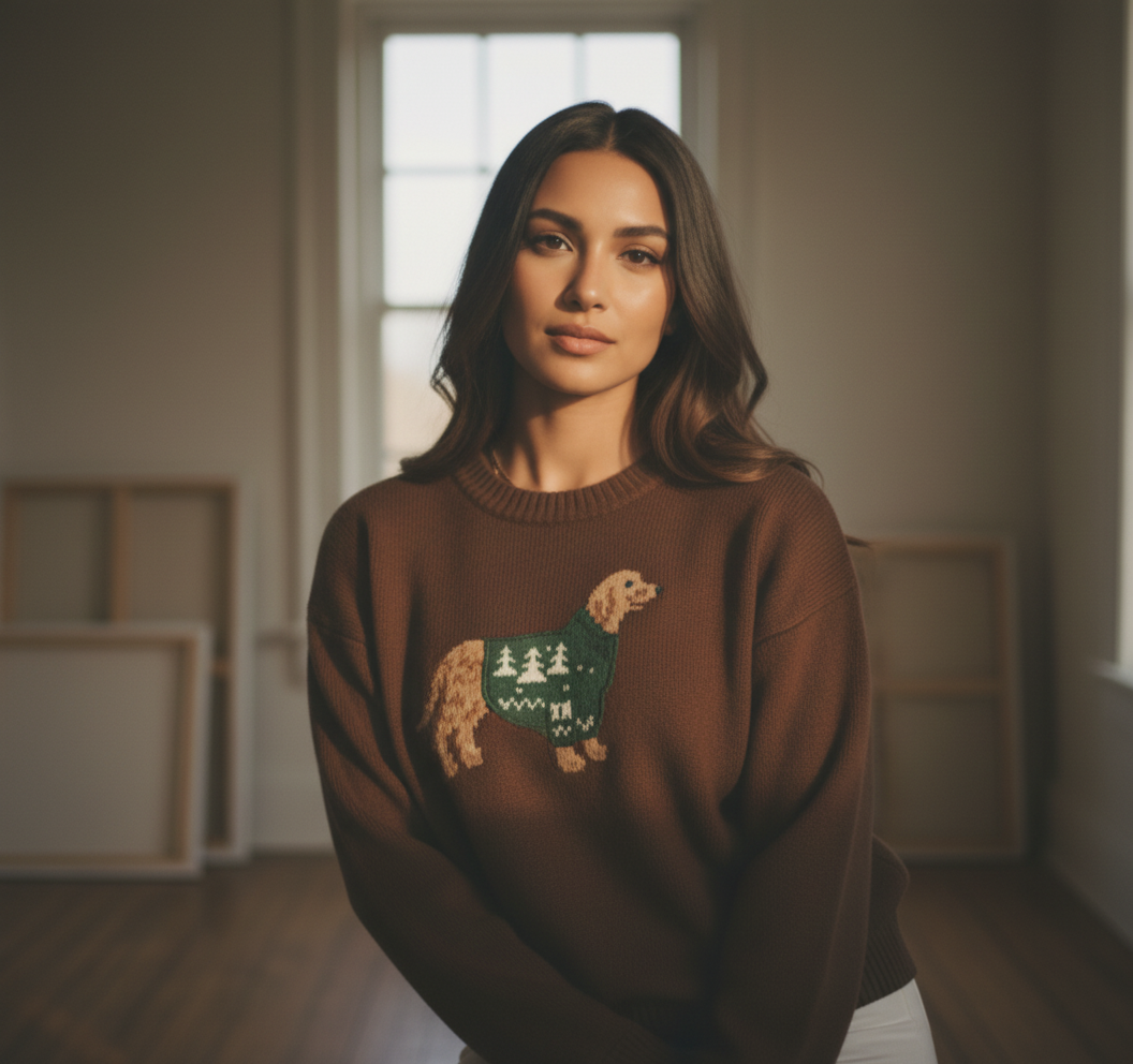 [AI-GEN] Crew Neck Dog Sweater