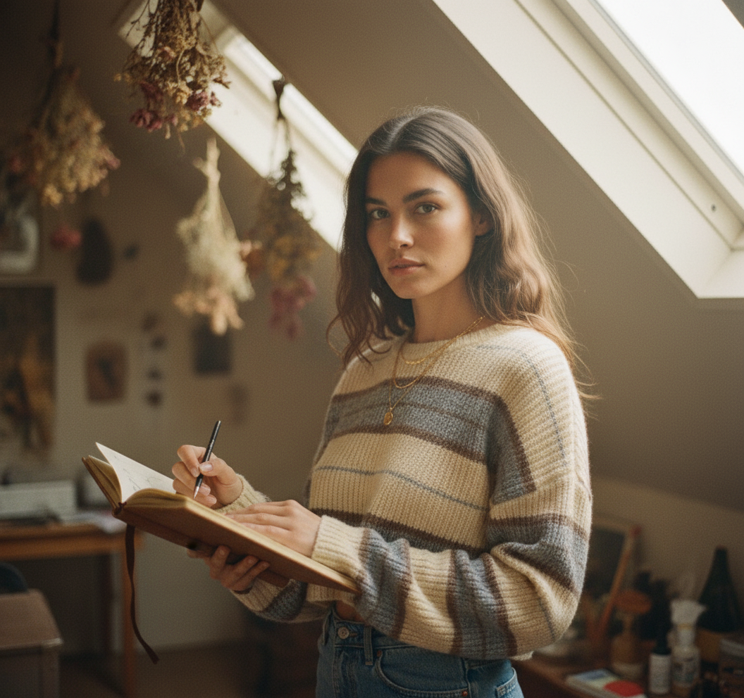 [AI-GEN] Striped Oversized Cropped Sweater