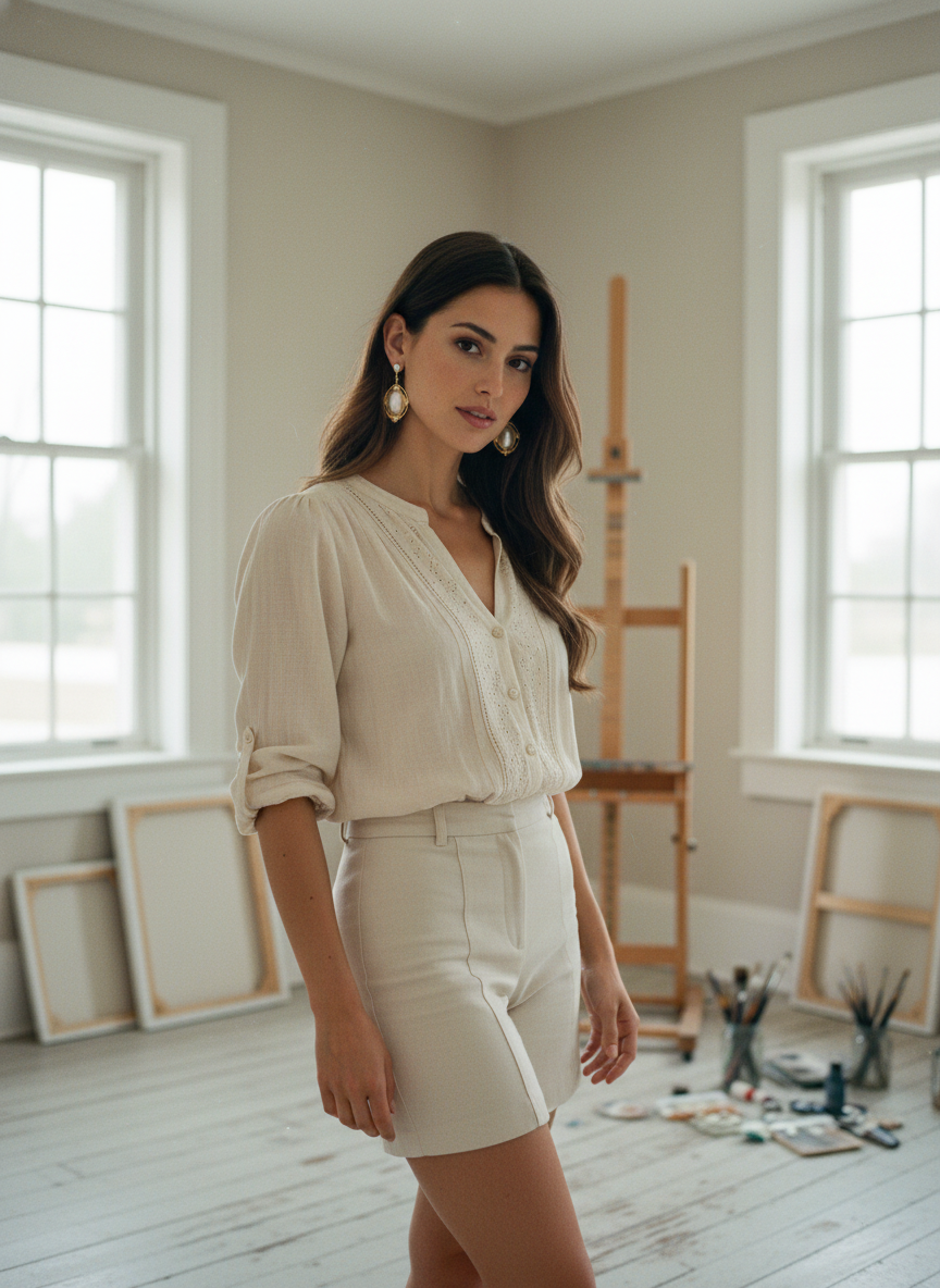 [AI-GEN] Pearl Cameo Earrings