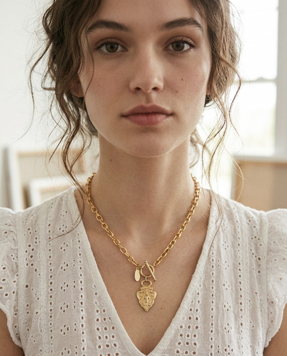 [AI-GEN] OOAK Vintage Gucci Zipper Pull Necklace