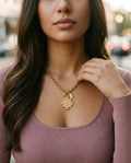 [AI-GEN] OOAK Religious Cross Curb Chain Necklace