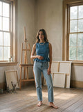 [AI-GEN] Free People Sunfaded Denim Top