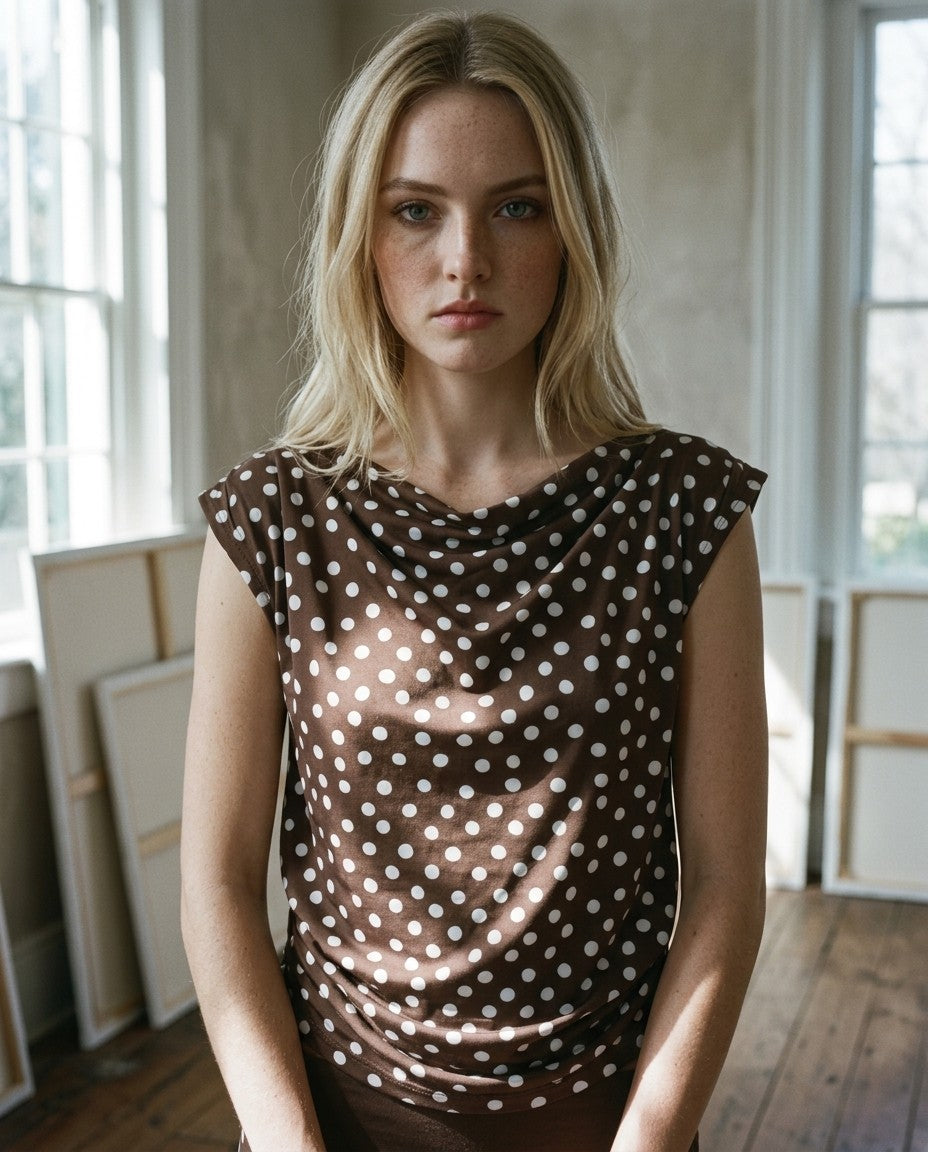 [AI-GEN] Free People Heat Wave Polka Dot Top