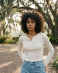 [AI-GEN] Z Supply Ferris Cropped Henley Top