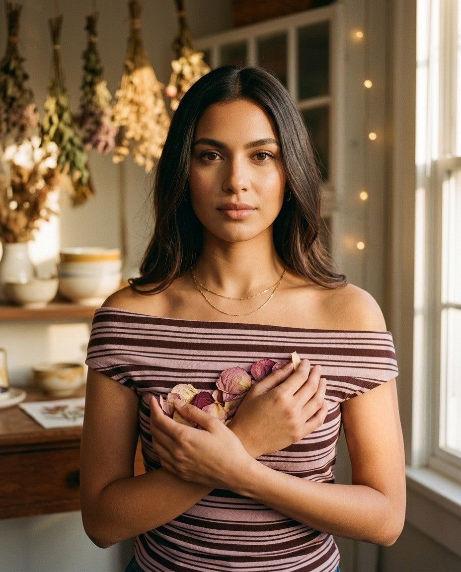 [AI-GEN] ASYMMETRICAL NECK STRIPED SWEATER TOP
