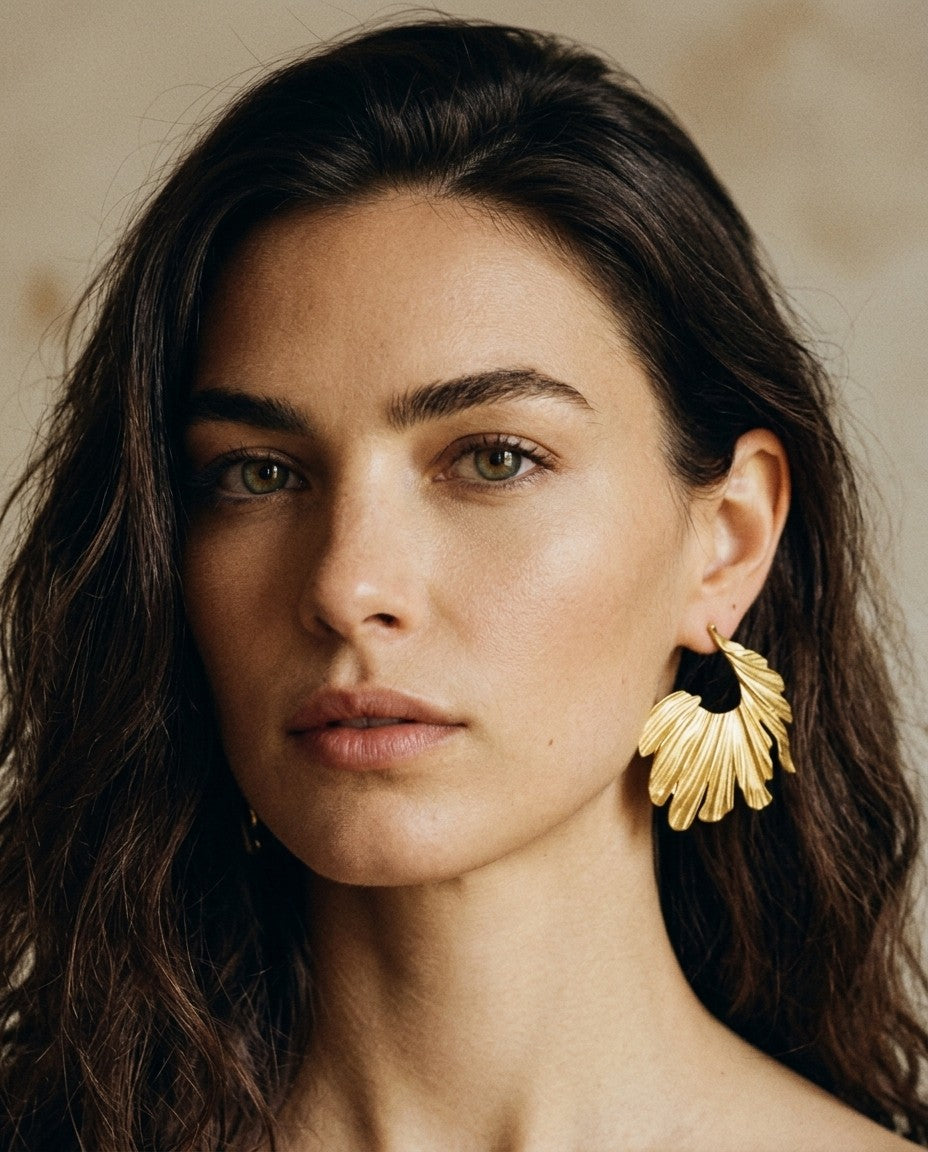 [AI-GEN] Artistic Leaf Design Earrings