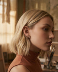 [AI-GEN] Floral Zircon Stud Earrings