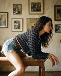 [AI-GEN] STM Tweed Plaid Long Sleeve Crop Jacket