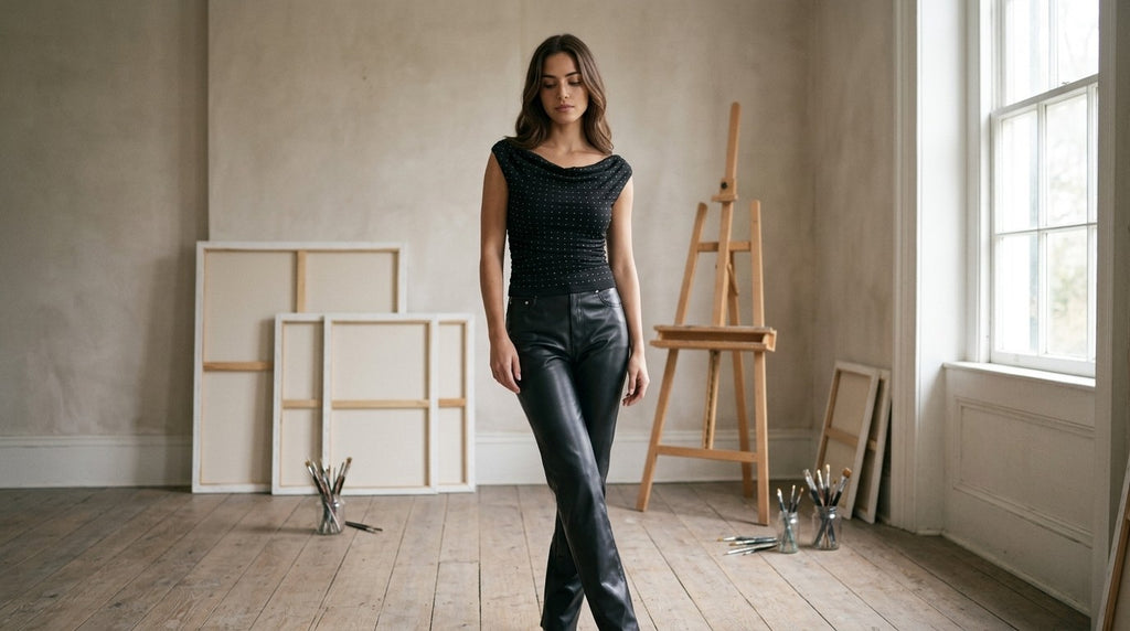 [AI-GEN] Off the Shoulder Top with Rhinestones