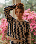 [AI-GEN] Crew Neck Stripe knit Sweater