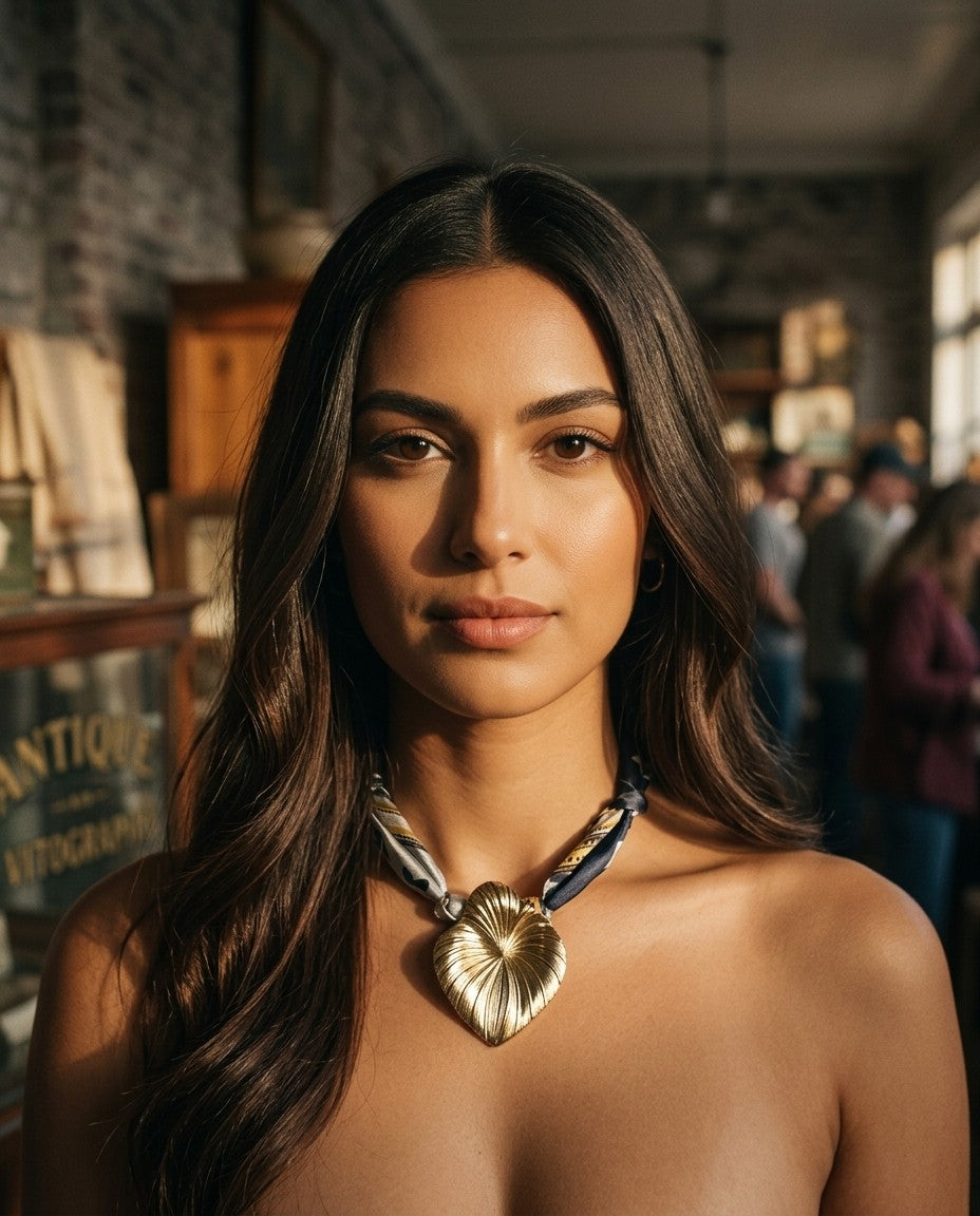[AI-GEN] OOAK Scarf Clip Scarf Necklace